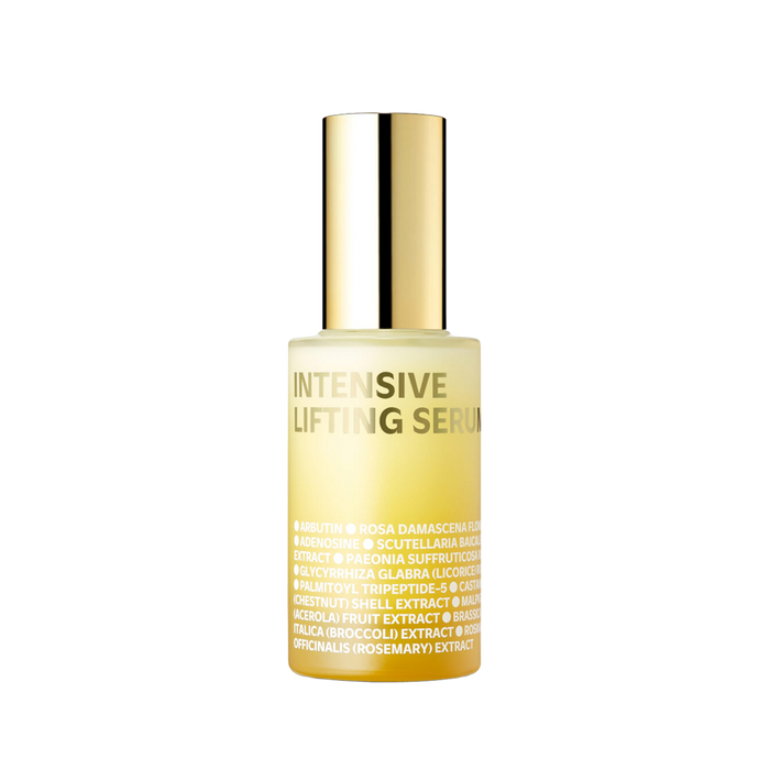 Flacon de 35ml de serum tenseur intensif ISOI avec pipette, destiné à raffermir et lifter la peau du visage.