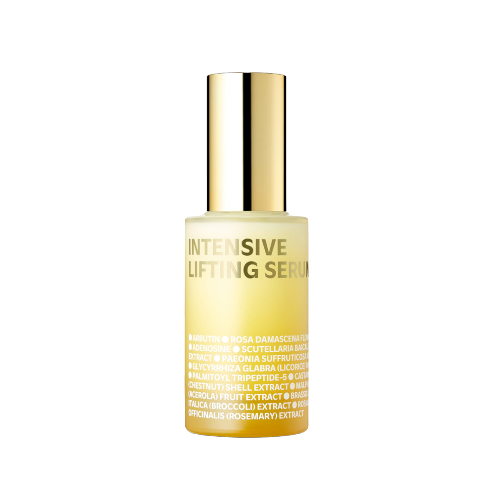 Flacon de 35ml de serum tenseur intensif ISOI avec pipette, destiné à raffermir et lifter la peau du visage.