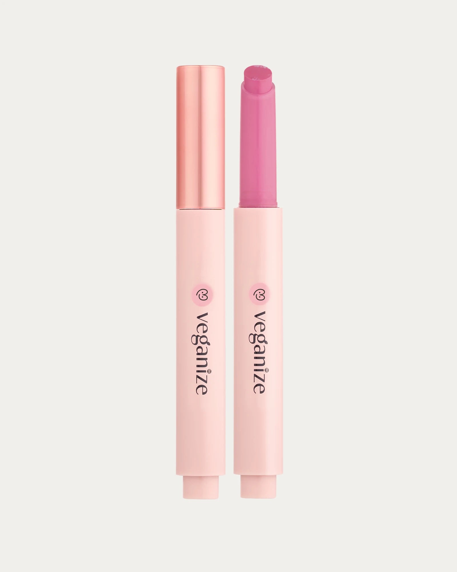 VEGANIZE Collagen Lip Glass Balm – Glossy Tinted Lip Balm, Glass Lip Finish — 07. Pale Petal