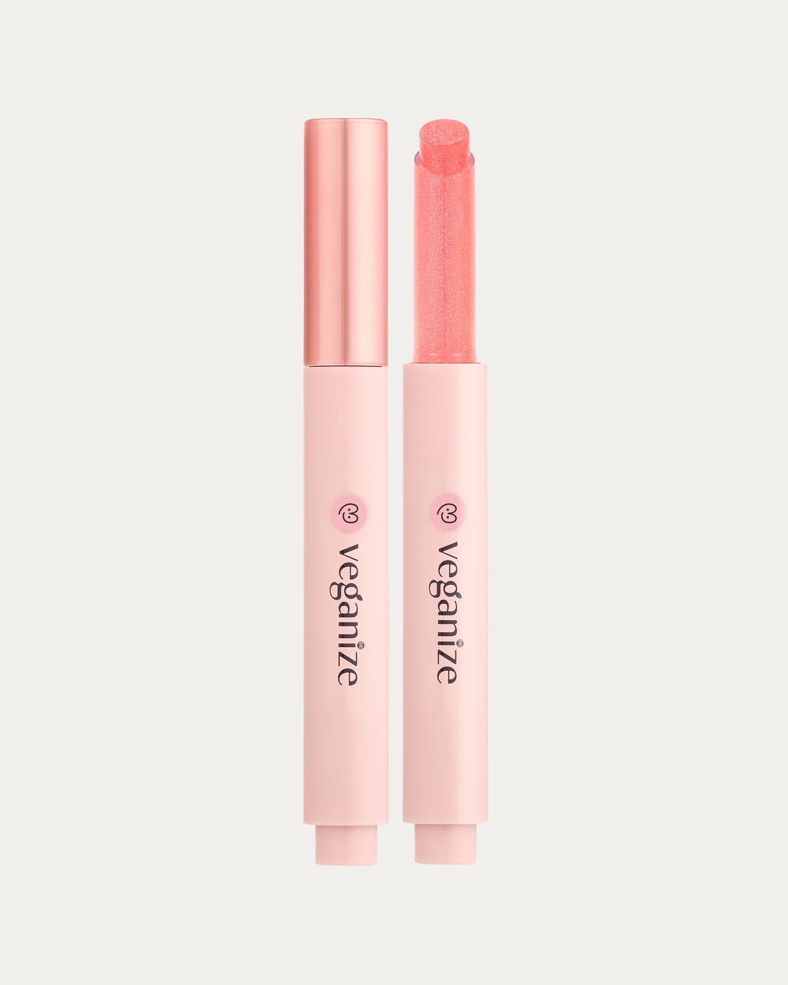VEGANIZE Collagen Lip Glass Balm – Glossy Tinted Lip Balm, Glass Lip Finish — 12. Pinkmelon Glow