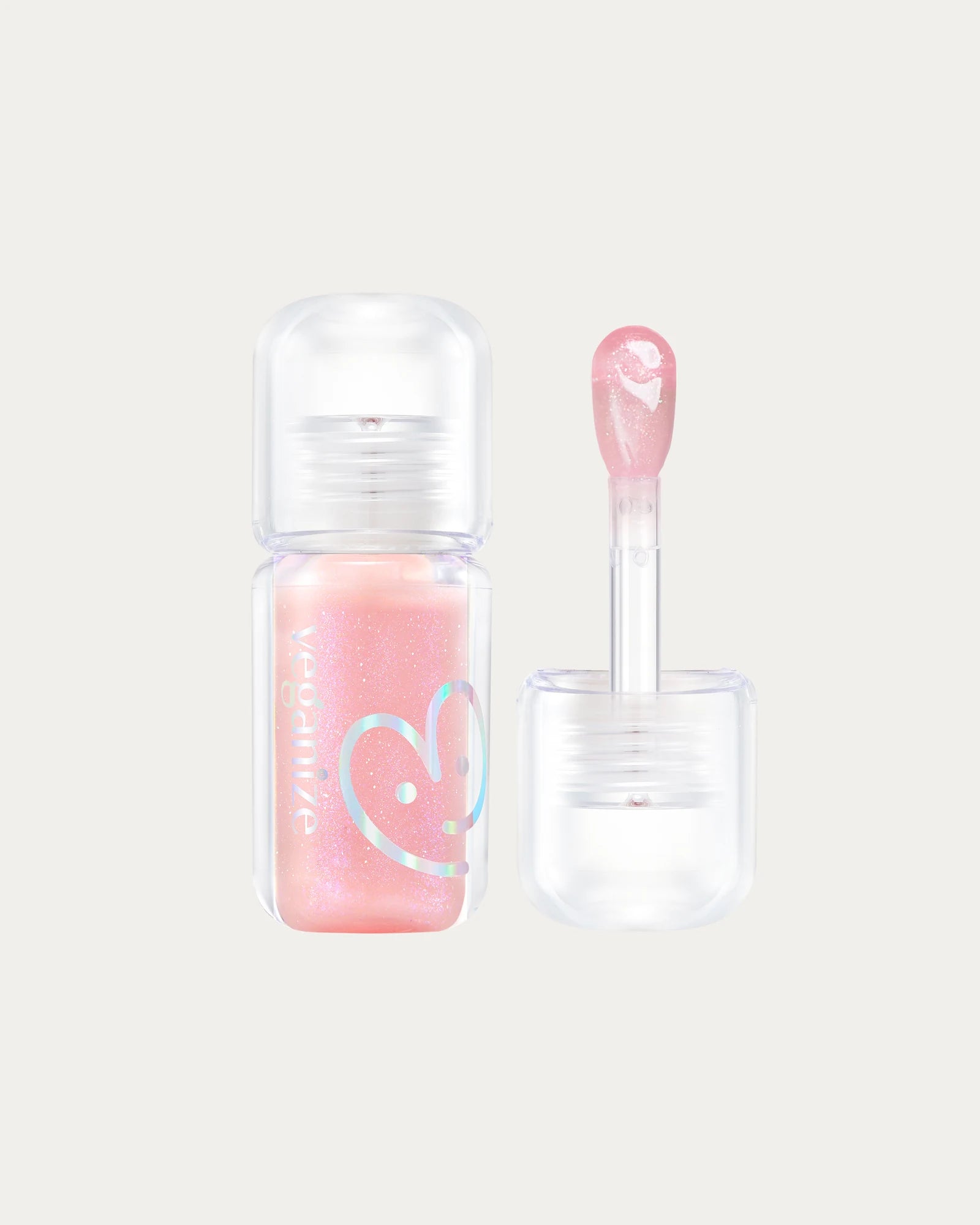 VEGANIZE 4D Jewelshine Lip Oil – Pearl Lip Gloss Oil, Shimmer Finish — 02 Fairy Pink