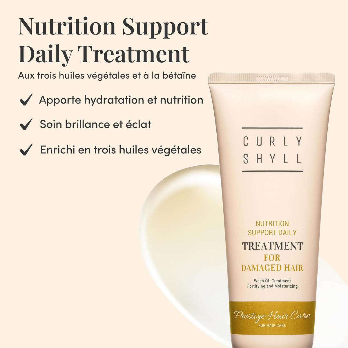 CURLYSHYLL Nutrition Support Daily Treatment – Après-shampoing quotidien nourrissant