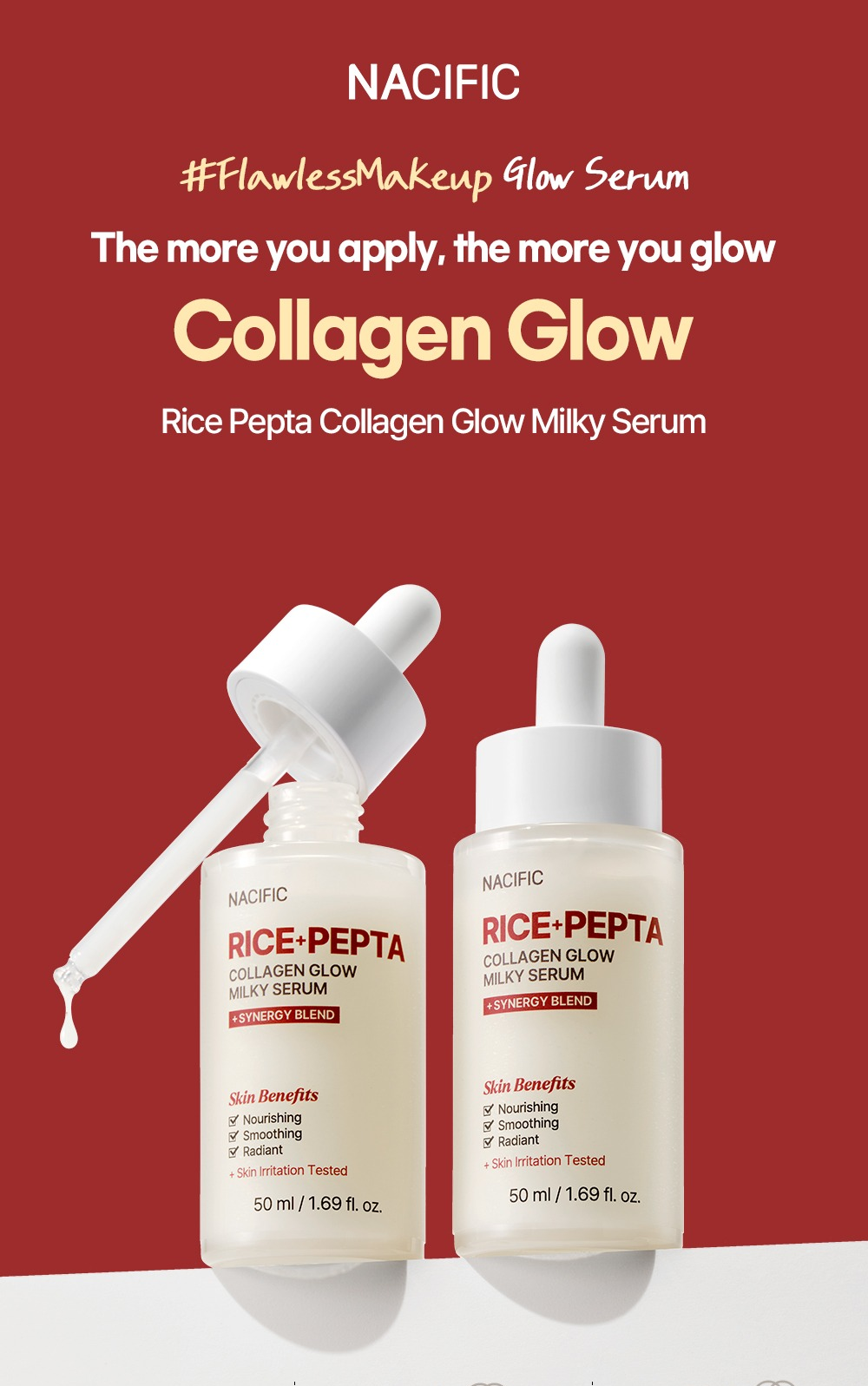 NACIFIC Rice Pepta Collagen Glow Milky Serum 50ML