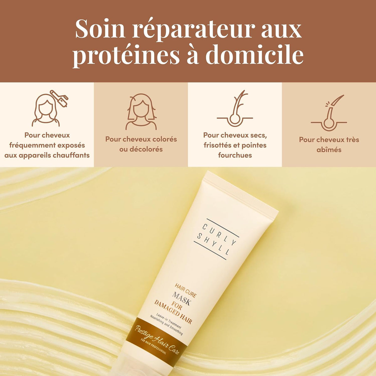 CURLYSHYLL Hair Cure Mask – Masque capillaire sans rinçage