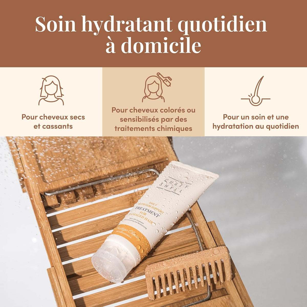 CURLYSHYLL Nutrition Support Daily Treatment – Après-shampoing quotidien nourrissant
