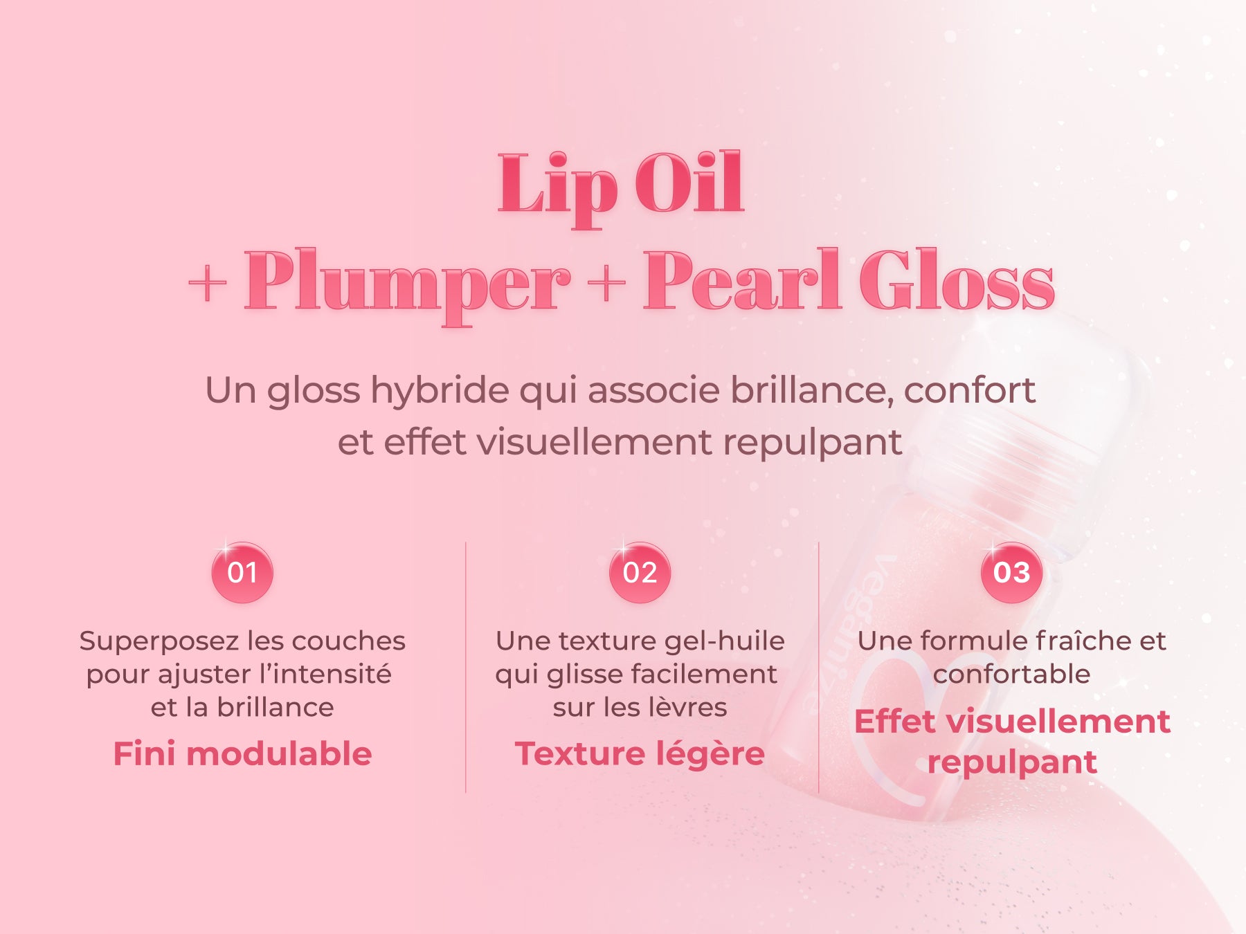 VEGANIZE 4D Jewelshine Lip Oil Pearl Gloss
