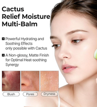 Baume multi-relief pore relief Dr.Melaxin Cactox, texture crémeuse, appliqué sur la peau pour réduire l'apparence des pores.