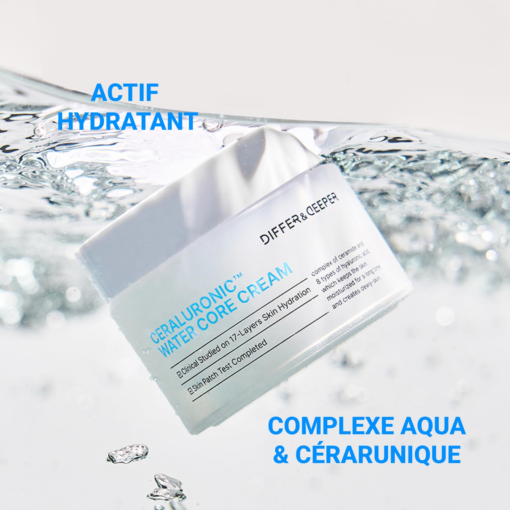Crème hydratante Ceraluronic Water Core DIFFER&DEEPER.