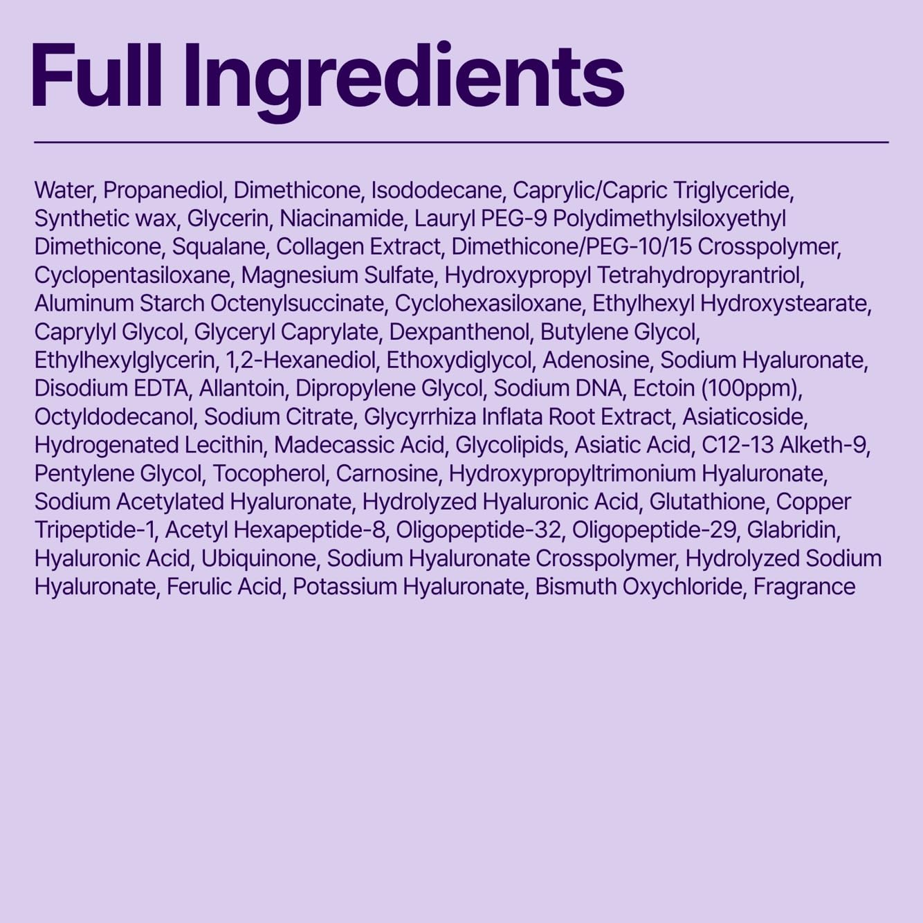 Liste des ingrédients de la crème Ectoin Firming Band DIFFER&DEEPER.