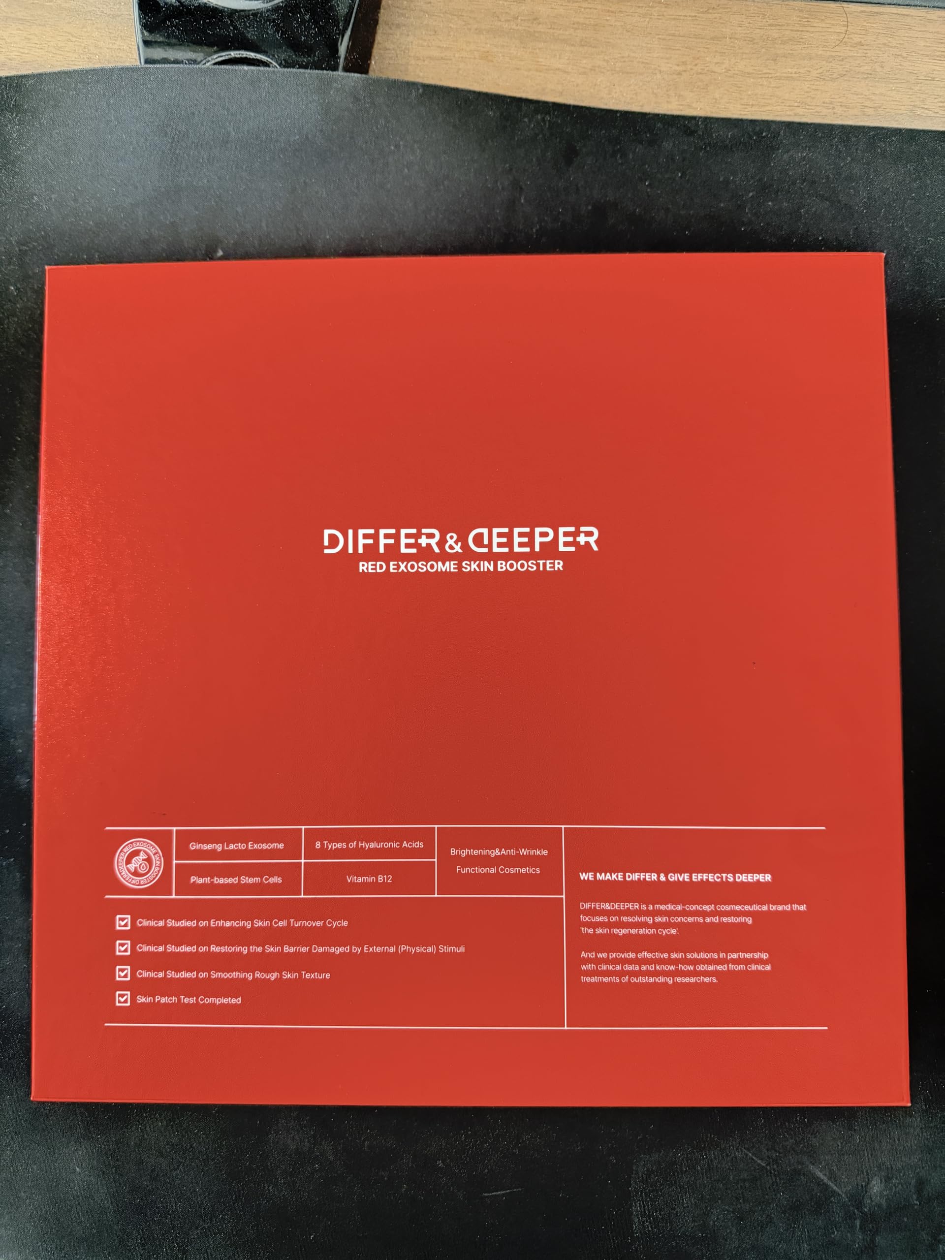 Emballage du booster Red Exosome DIFFER&DEEPER.