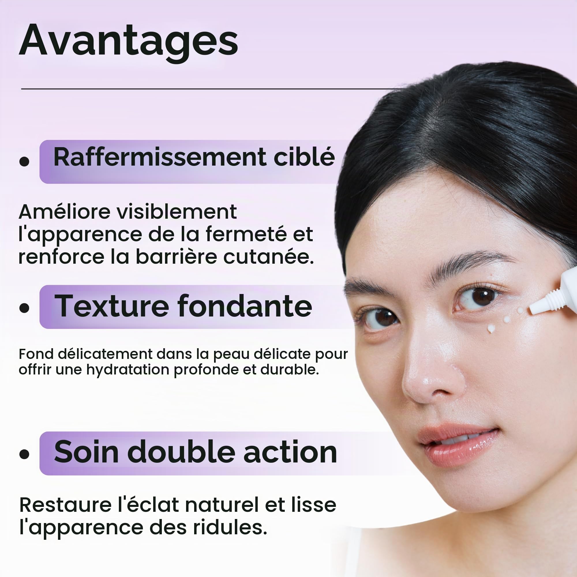 Avantages de la crème contour des yeux Reaging DIFFER&DEEPER.