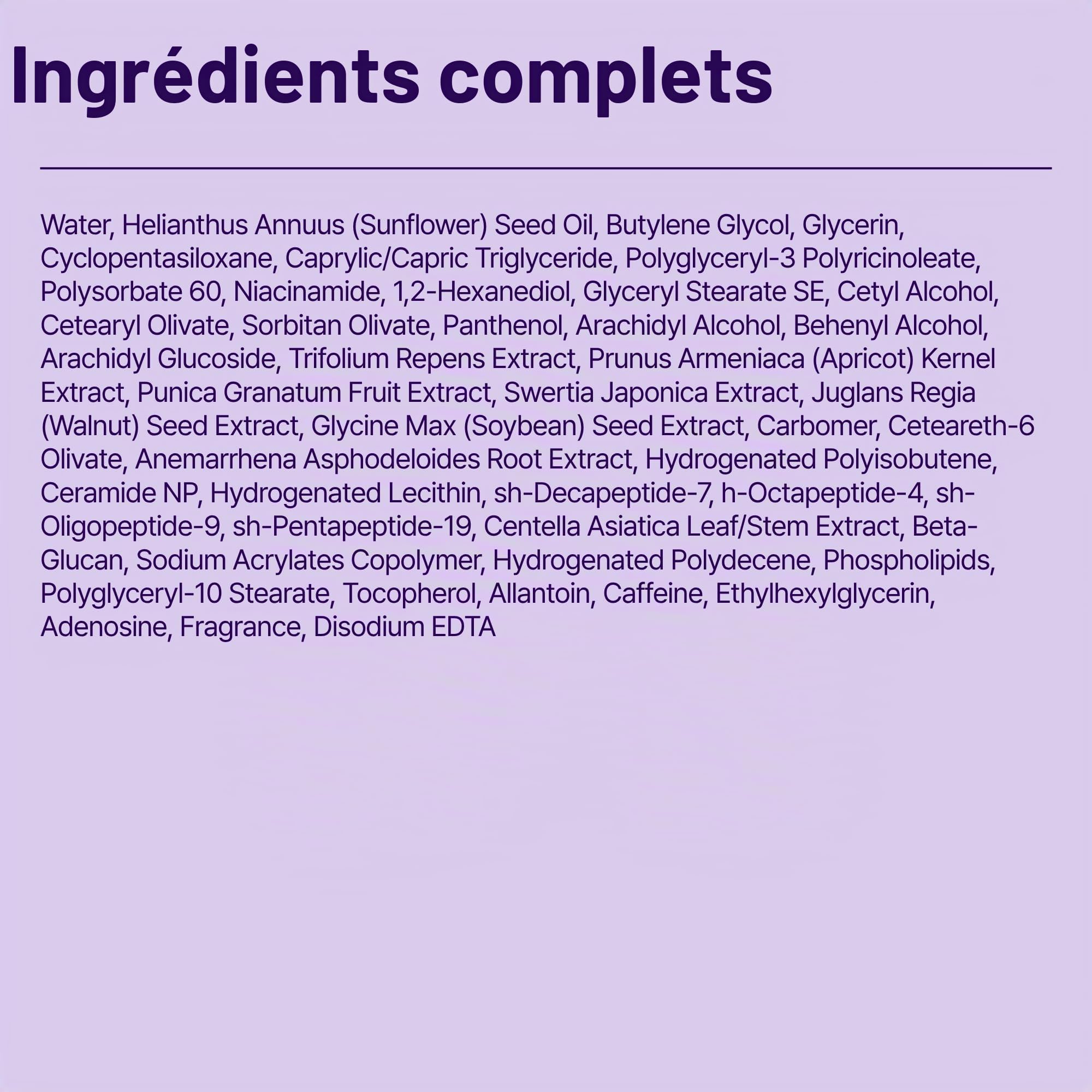 Liste des ingrédients de la crème Reaging DIFFER&DEEPER.
