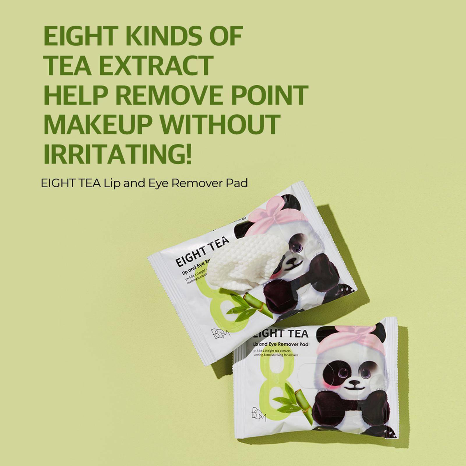Eight Tea Lip And Eye Remover Pad