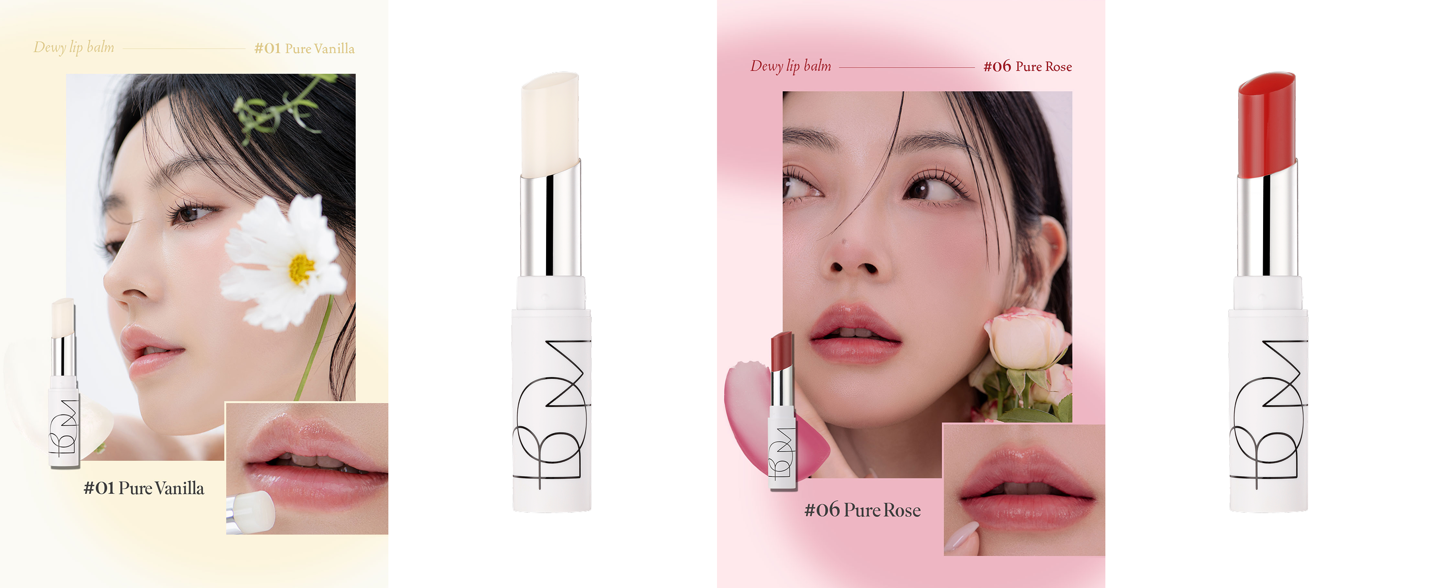 BOM Dewy Lip Balm Best Shades Set 3P