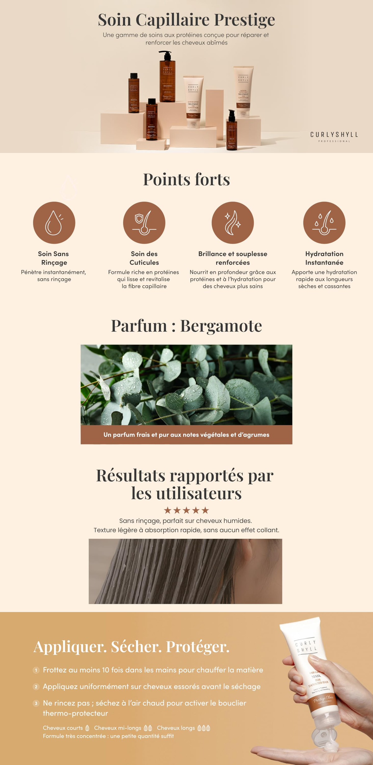 CURLYSHYLL Hair Cure Mask – Masque capillaire sans rinçage