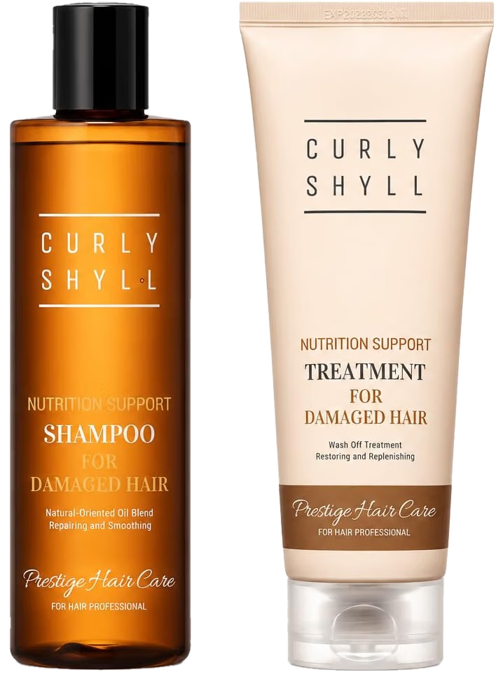 CURLYSHYLL Nutrition Support Shampoo & Treatment Set – Coffret shampoing et soin nourrissants