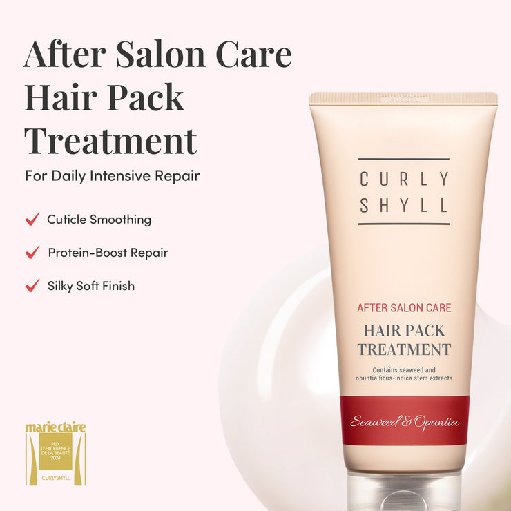 Curlyshyll after salon care hair pack treatment - GLOW:ME