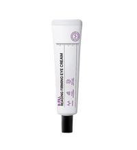 Crème contour des yeux raffermissante de soins pour le visage, contenant la marque DIFFER&DEEPER, en pot blanc avec applicateur