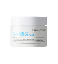 Crème hydratante Ceraluronic Water Core de DIFFER&DEEPER, texture légère et hydratation pour la peau en soin visage.