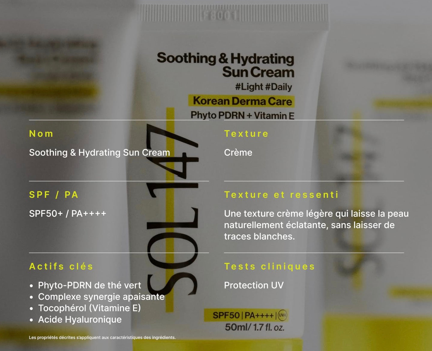 Soothing & Hydrating Sun Cream SPF50 – Crème Solaire Visage