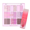 Ensemble de maquillage d'hiver Dasique avec produits pour un look chaud et sophistiqué, présenté sur fond neutre.