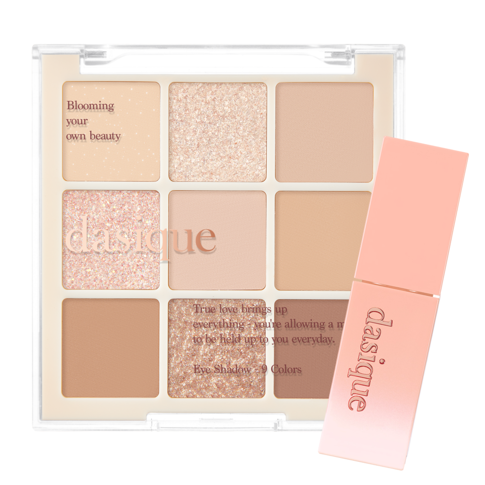 Ensemble de maquillage de printemps chaud de la marque Dasique, comprenant des produits colorés et éclatants pour le visage.