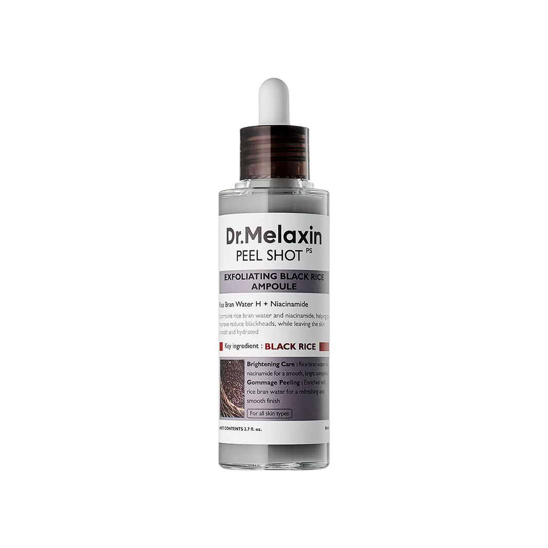 PEEL SHOT EXFOLIATING BLACK RICE AMPOULE 80ml Dr.Melaxin