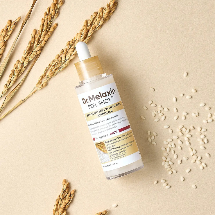 PEEL SHOT EXFOLIATING WHITE RICE AMPOULE 80ml Dr.Melaxin