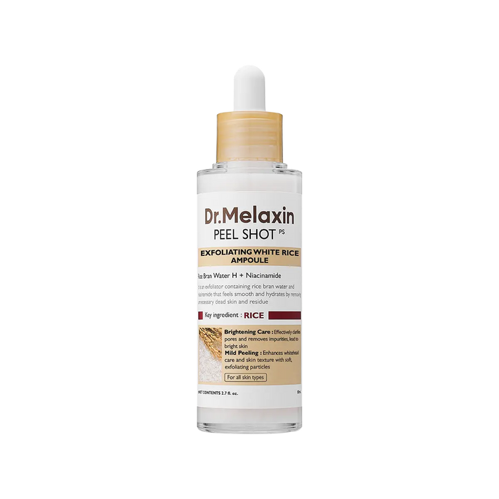 PEEL SHOT EXFOLIATING WHITE RICE AMPOULE 80ml Dr.Melaxin