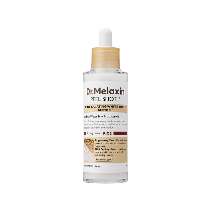 PEEL SHOT EXFOLIATING WHITE RICE AMPOULE 80ml Dr.Melaxin