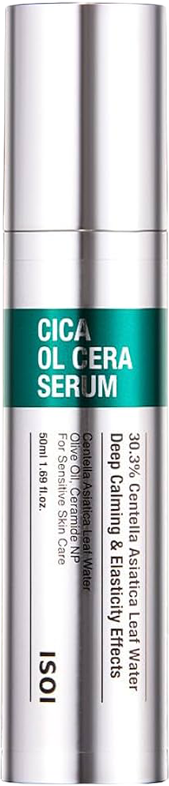 Sérum CICA OL CERA de 50ml de la marque ISOI, soin pour la peau avec texture légère et hydratante.