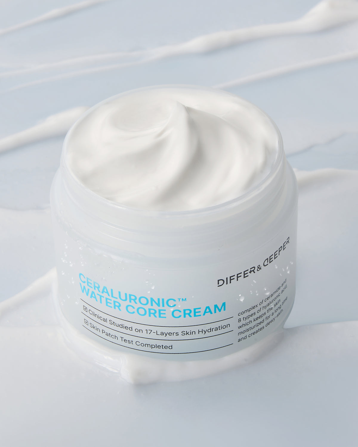 DIFFER&DEEPER Ceraluronic Water Core Cream – Crème hydratante aux céramides et acide hyaluronique