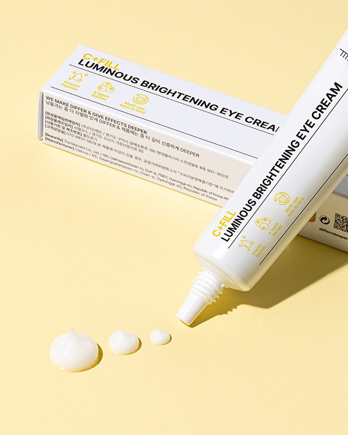 DIFFER&DEEPER Luminous Eye Cream – Crème contour des yeux pour un regard lumineux