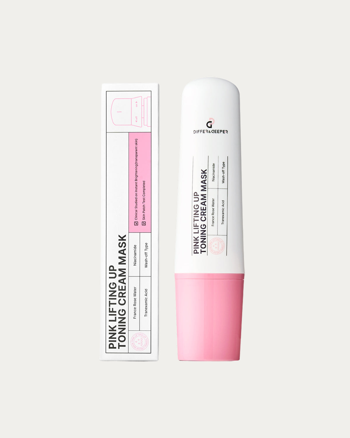 DIFFER&DEEPER Pink Lifting Up Toning Cream Mask – Masque crème à effet tenseur