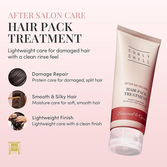Pack de traitement capillaire Curlyshyll après salon, soin revitalisant pour cheveux bouclés et ondulés.