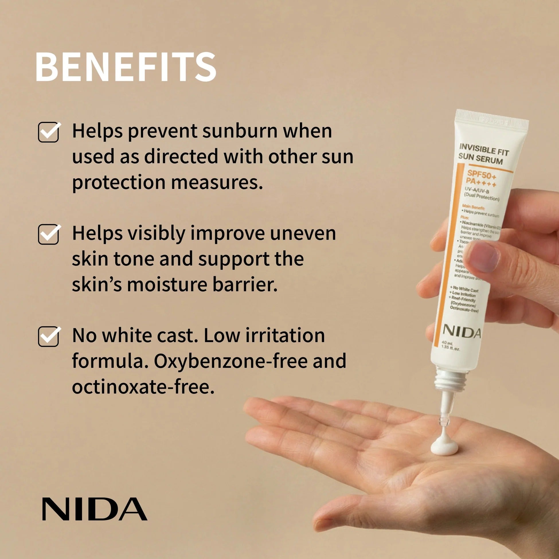 NIDA Invisible Fit Sun Serum