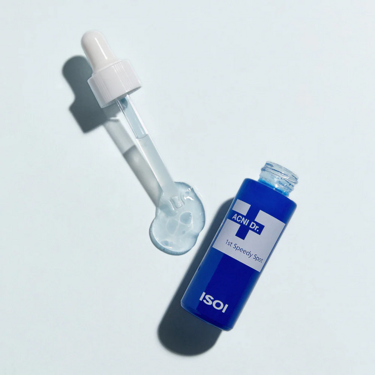 Sérum acné Dr. 1st Speedy Spot de ISOI, flacon de 28 ml, soin ciblé pour peau à tendance acnéique.