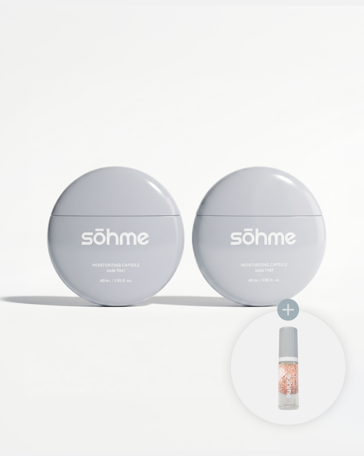 Tache de maquillage Sohme, capsule hydratante pour la peau, teinte claire 1N, texture légère pour un teint naturel.