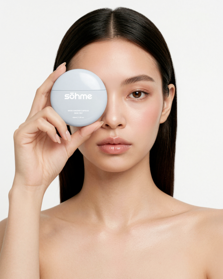 Capsule de maquillage hydratante Sohme teint sain 32, texture légère et naturelle pour un teint lumineux.