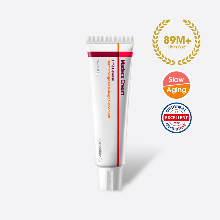 Crème Centellian24 Madeca, soin pour la peau, texture riche dans un pot de 50 mL, pour rajeunissement cutané.