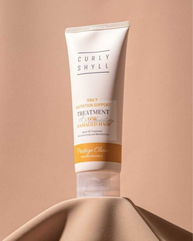 Traitement de soin capillaire Curlyshyll pour cheveux bouclés, support nutritionnel, cheveux brillants et nourris.