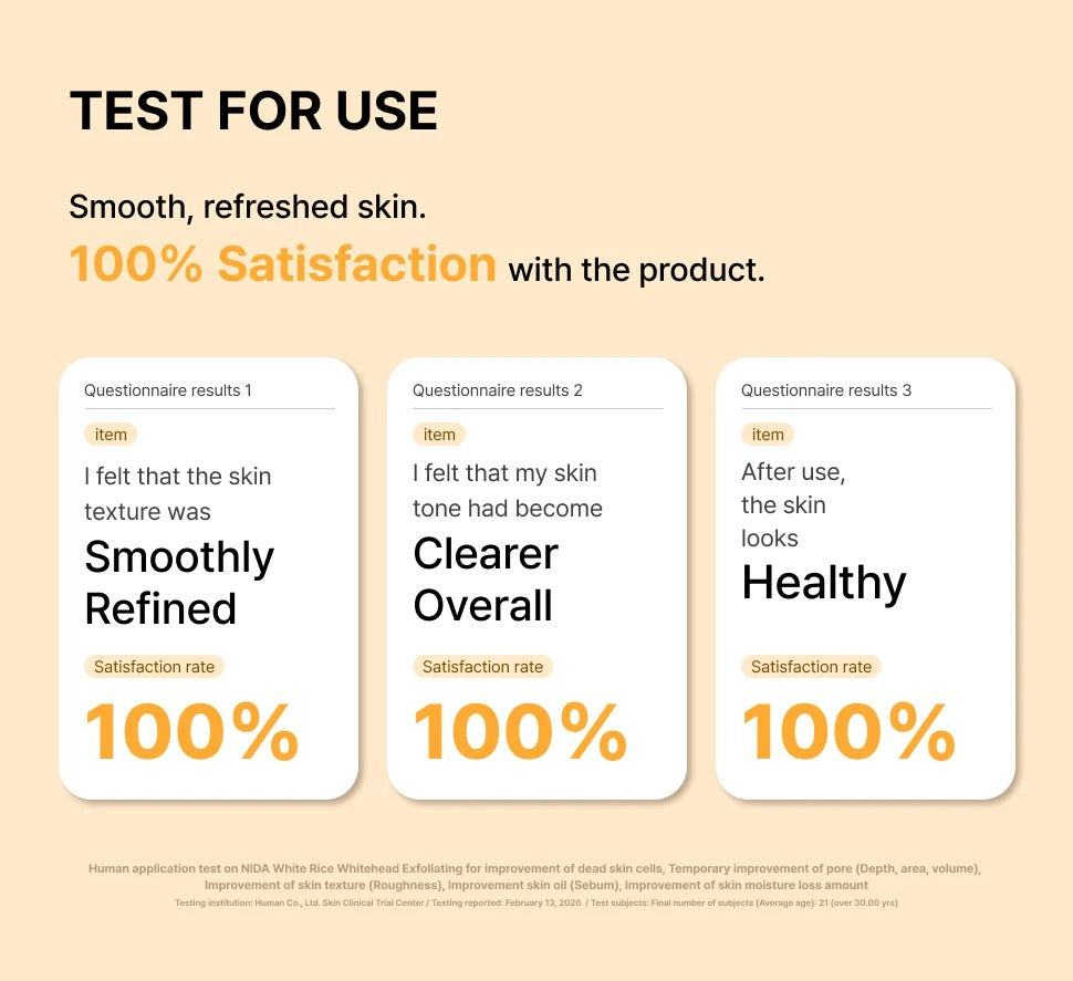 NIDA White Rice Whitehead Exfoliating Serum