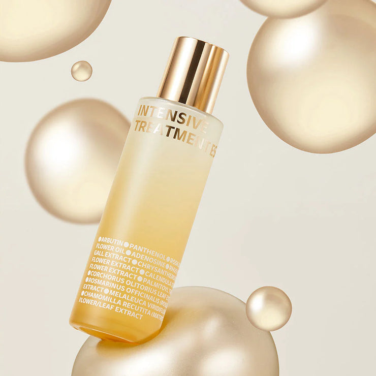Essence de traitement intensif ISOI, 130 ml, flacon transparent contenant une lotion hydratante pour la peau.