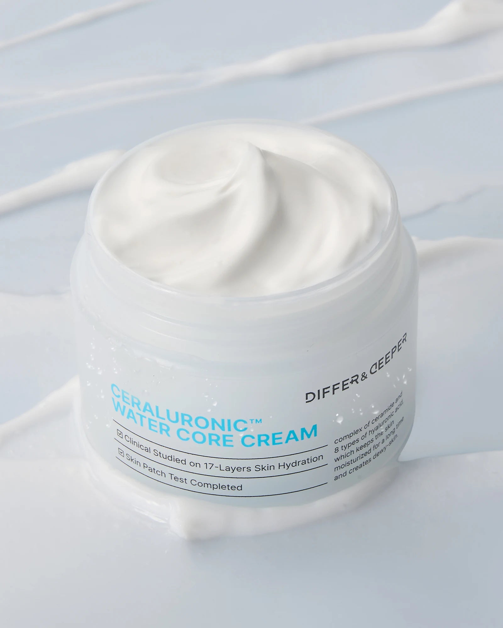 Texture de la crème gel hydratante