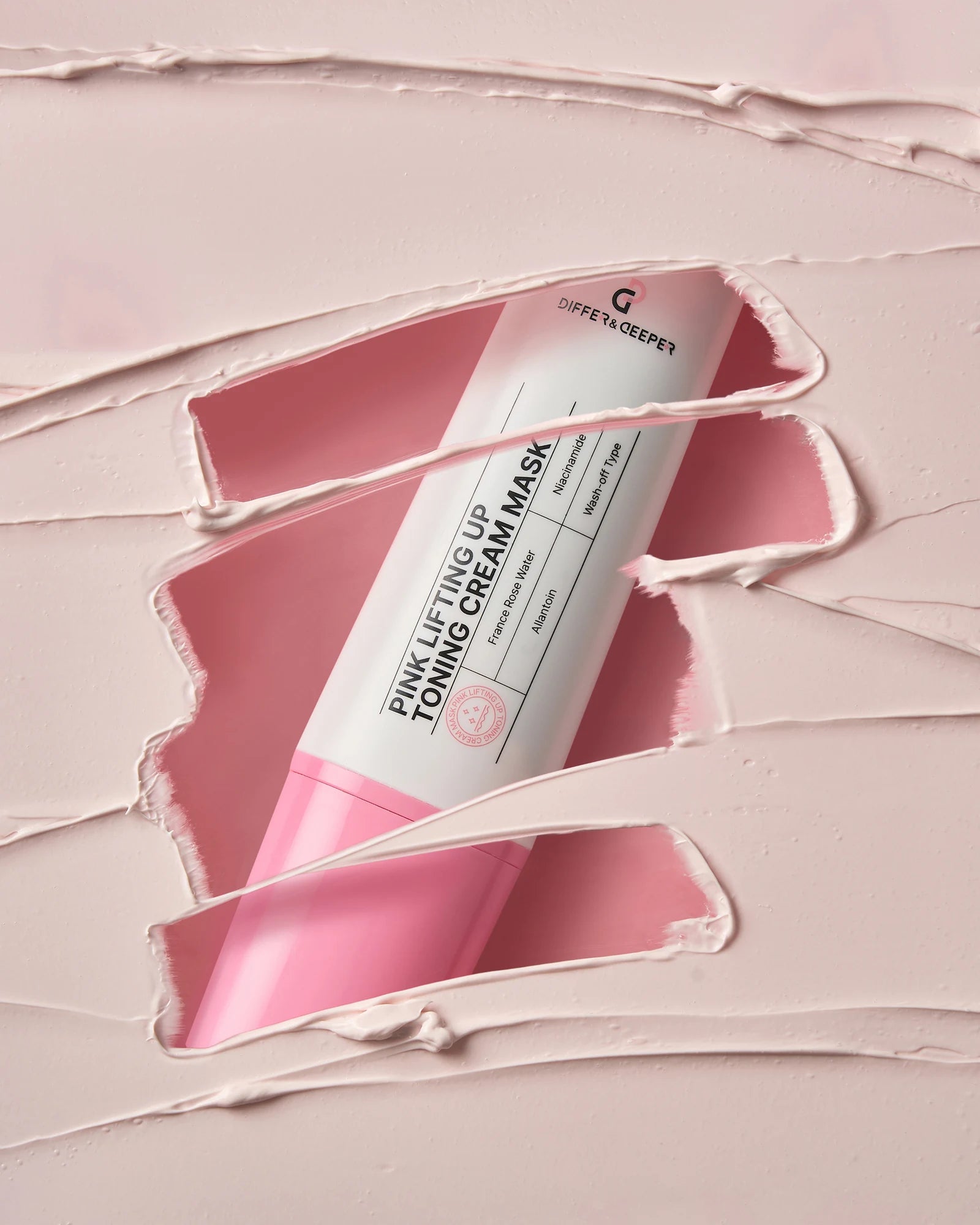 Texture du masque crème à l'eau de rose