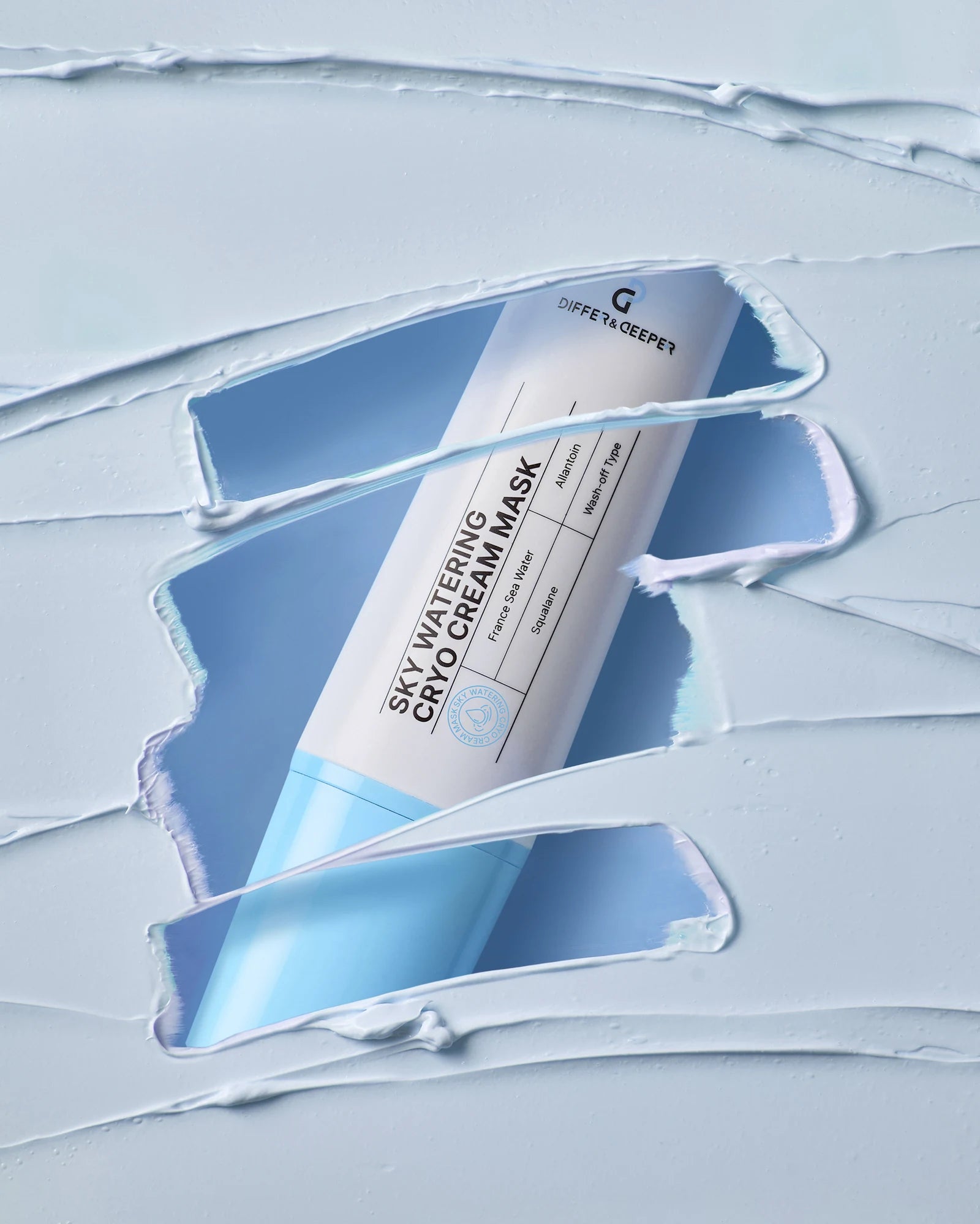 Texture du masque crème effet cryo