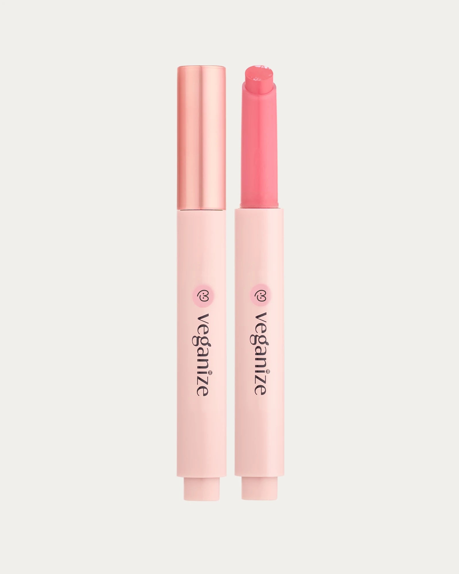 VEGANIZE Collagen Lip Glass Balm – Glossy Tinted Lip Balm, Glass Lip Finish — 02. Shy Pink
