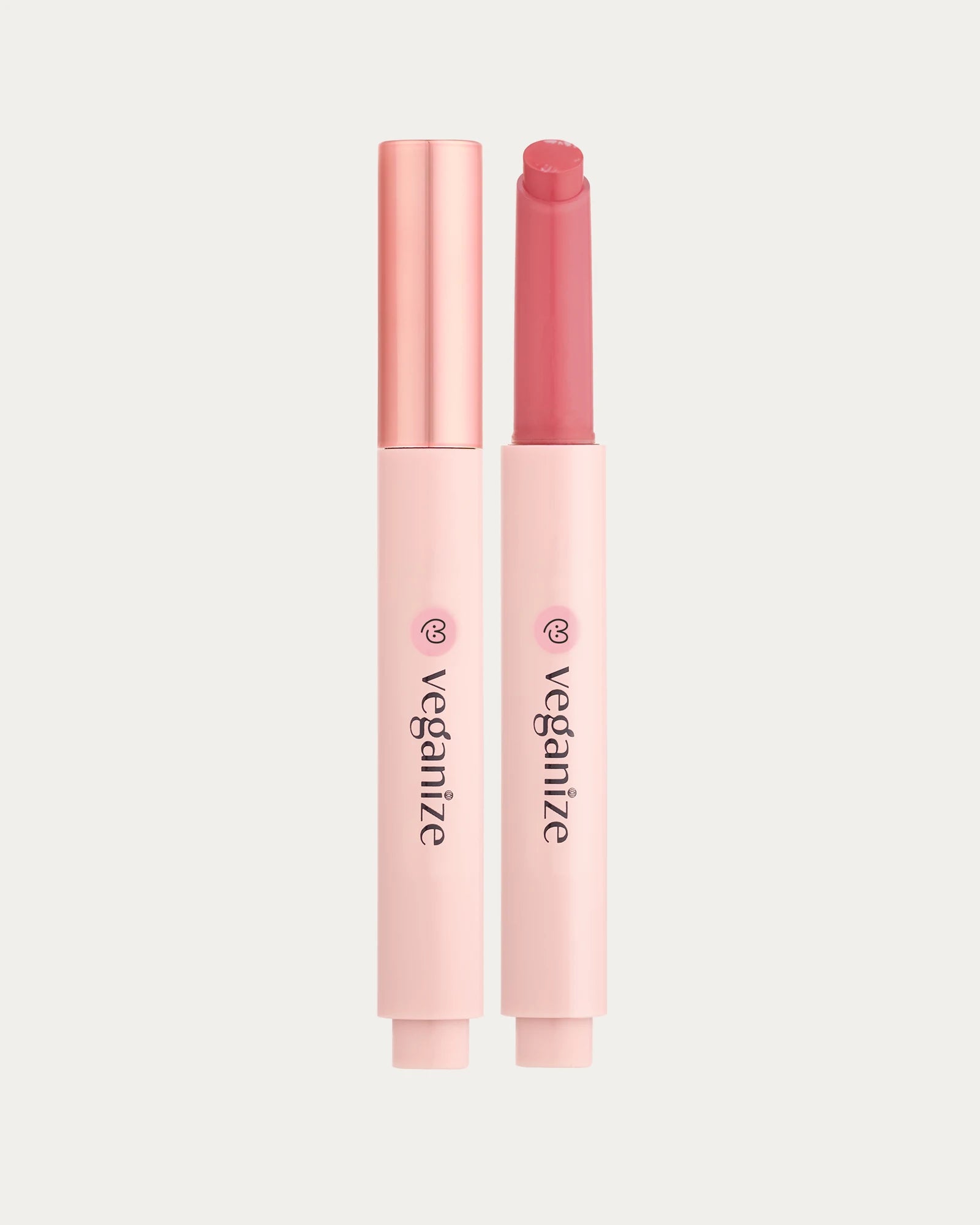 VEGANIZE Collagen Lip Glass Balm – Glossy Tinted Lip Balm, Glass Lip Finish — 08. Dried Rose